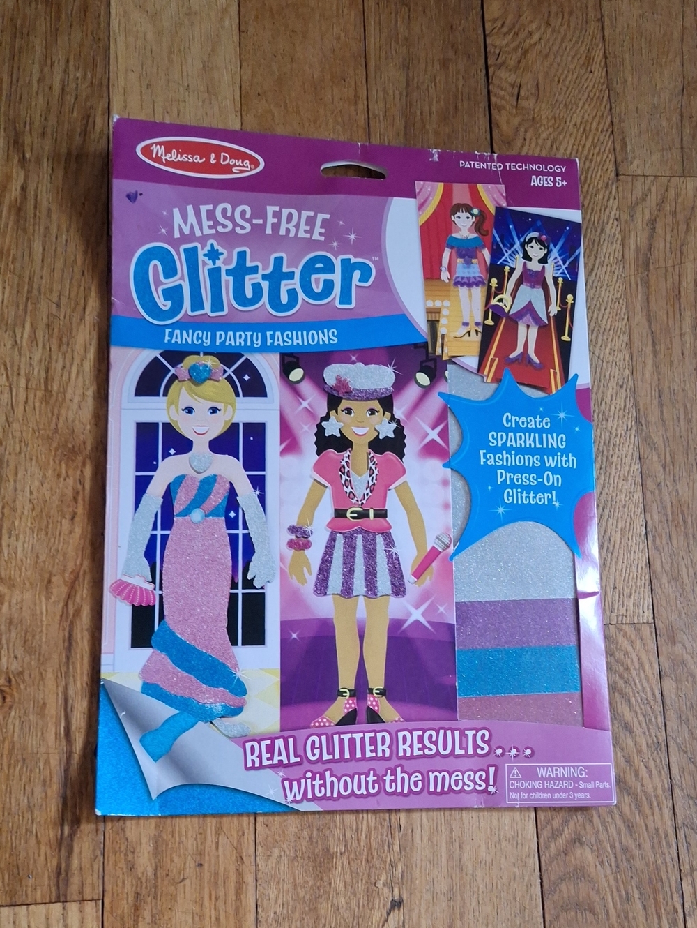 Melissa & Doug Mess-Free Glitter Costume Set - Pink, Purple & Blue